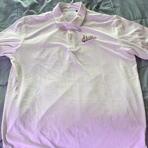 Mississippi State Columbia White Polo Shirt with Embroidered Logo
